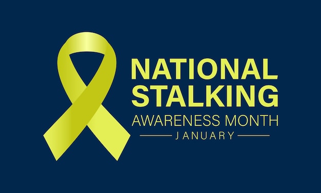 Vector illustration on the theme of National Stalking awareness month