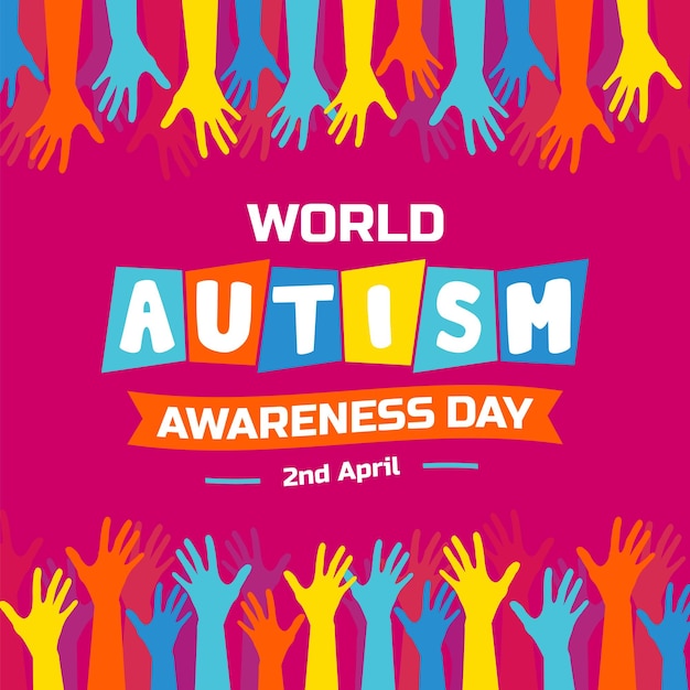 Vector illustration on the theme of World Autism awareness day observed each year on April 2nd