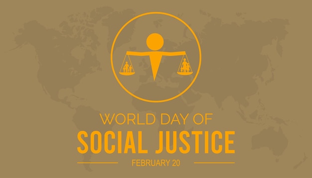 Vector illustration on the theme of World Day of Social Justice observed each year during February