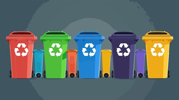 Vector Illustration of Trash Types Segregation