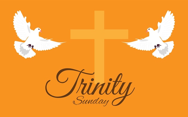 Vector illustration of Trinity Sunday.