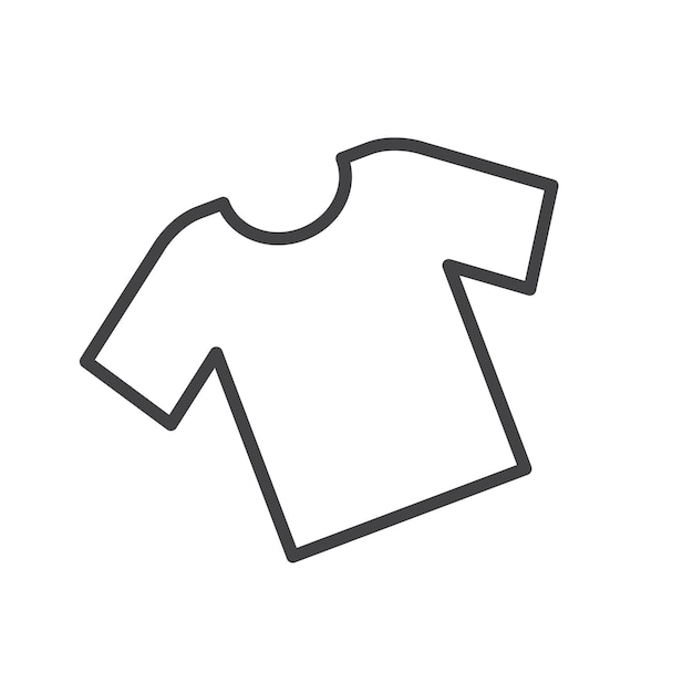 vector illustration of tshirt icon simple outline design