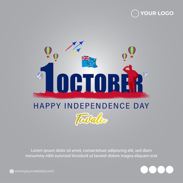 Vector illustration for Tuvalu independence day