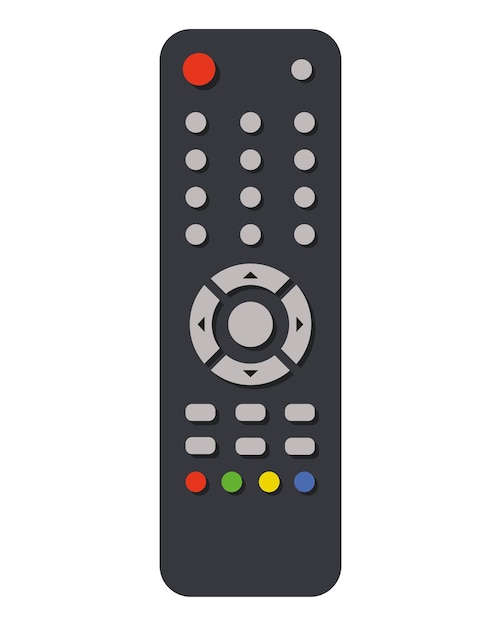 Vector illustration of TV control panel Remote controller