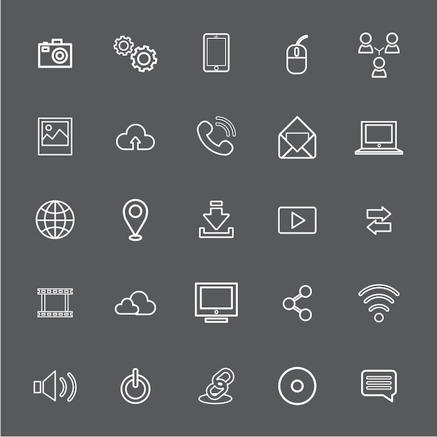 Vector vector illustration ui technology icon concept