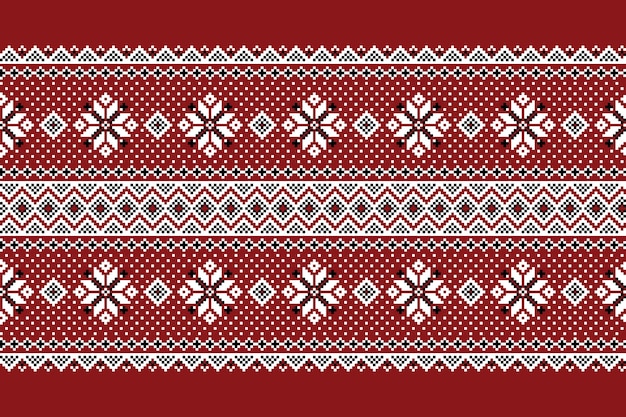 Vector illustration of Ukrainian folk seamless pattern ornament Ethnic ornament Border element Traditional Ukrainian Belarusian folk art knitted embroidery pattern Vyshyvanka