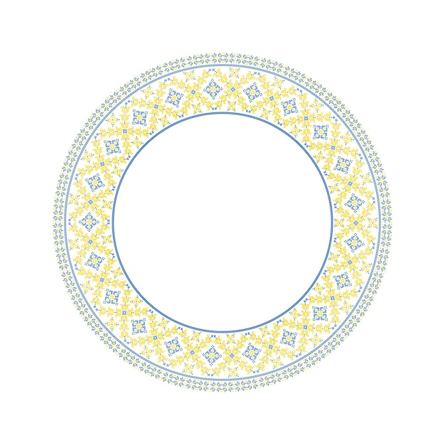 Vector illustration of Ukrainian ornament in ethnic floral style identity vyshyvanka embroidery