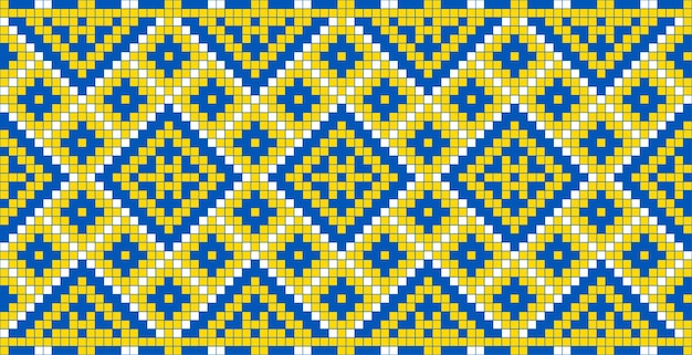 Vector illustration of Ukrainian ornament in ethnic style identity vyshyvanka embroidery