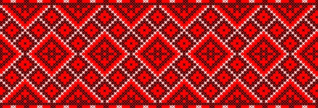 Vector illustration of Ukrainian ornament in ethnic style identity vyshyvanka embroidery