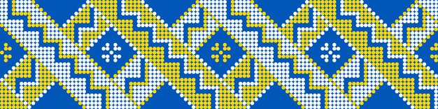 Vector illustration of Ukrainian ornament in ethnic style identity vyshyvanka embroidery