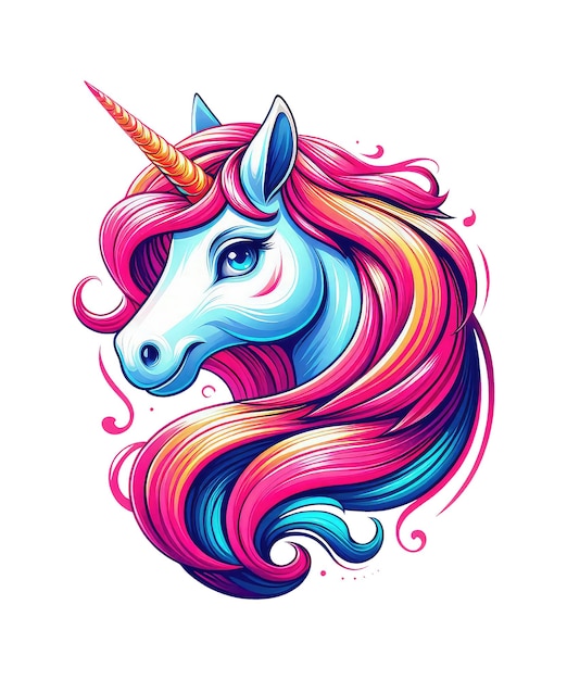 Vector illustration of unicorn back to school isolated on white background