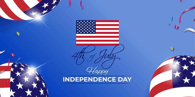 Vector illustration for US Independence Day Sale banner