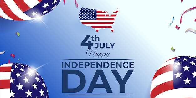 Vector illustration for US Independence Day Sale banner