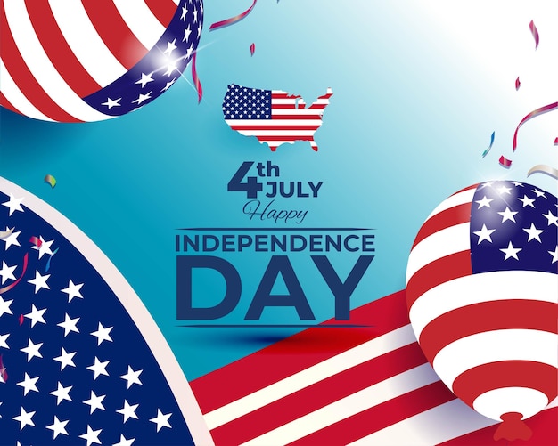 Vector illustration for US Independence Day Sale banner