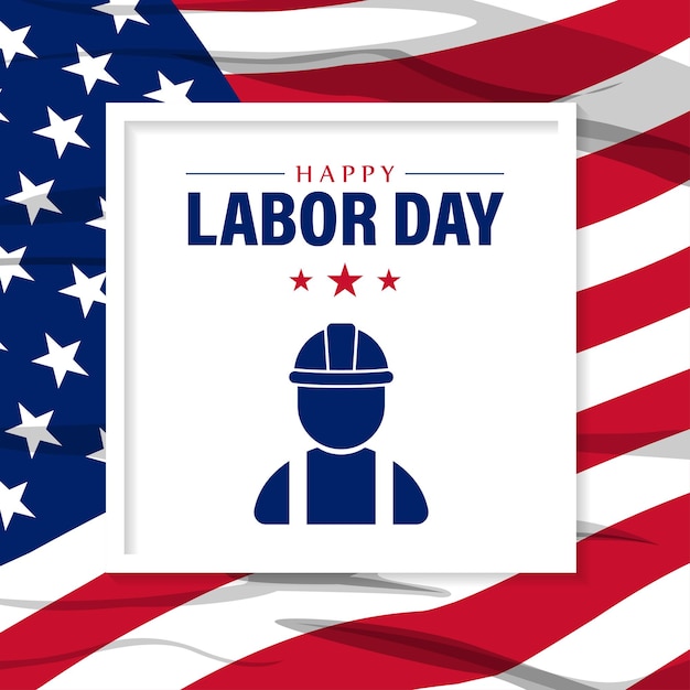 Vector illustration of US Labor Day banner