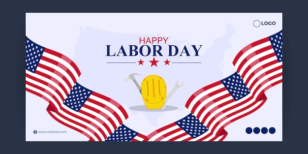 Vector illustration of US Labor Day banner