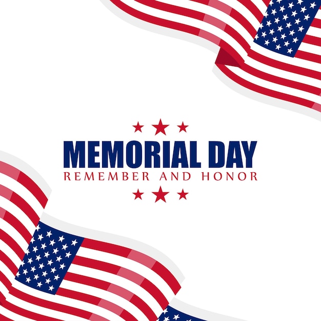 Vector illustration of US Memorial Day banner