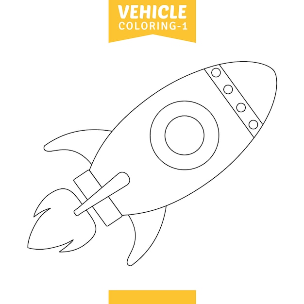 Vector Illustration Of Vehicle Coloring Page