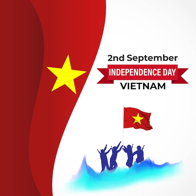 Vector illustration for Vietnam independence day 2 September