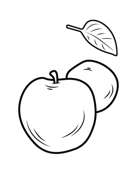 Vector illustration of vintage style apple doodle for web and print