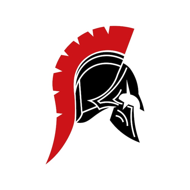 Vector illustration of a warrior helmet Logo design