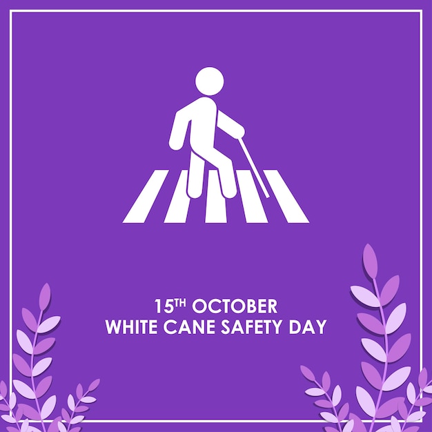 Vector illustration for White Cane Safety Day banner