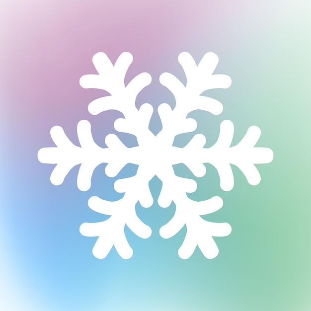 Vector illustration White snowflake blue colorful background