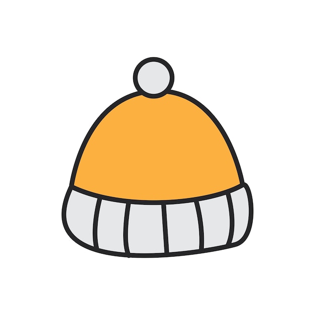 Vector illustration of winter hat Isolated on a white background