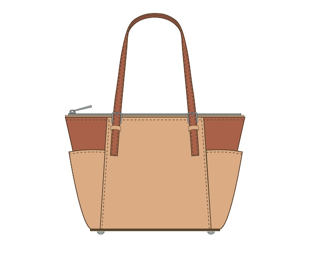 Vector illustration of womens leather bag