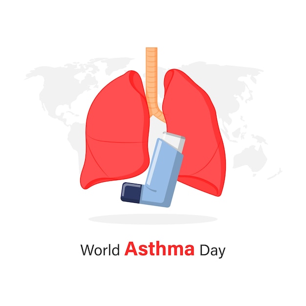 Vector illustration for World Asthma Day May 2