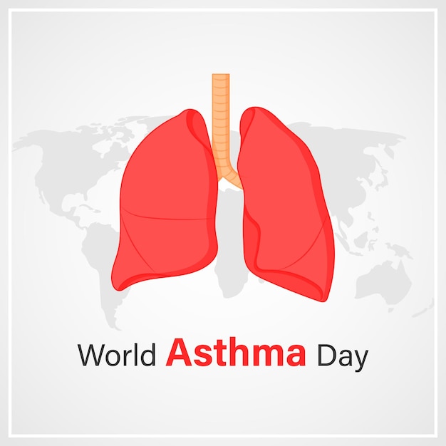 Vector illustration for World Asthma Day