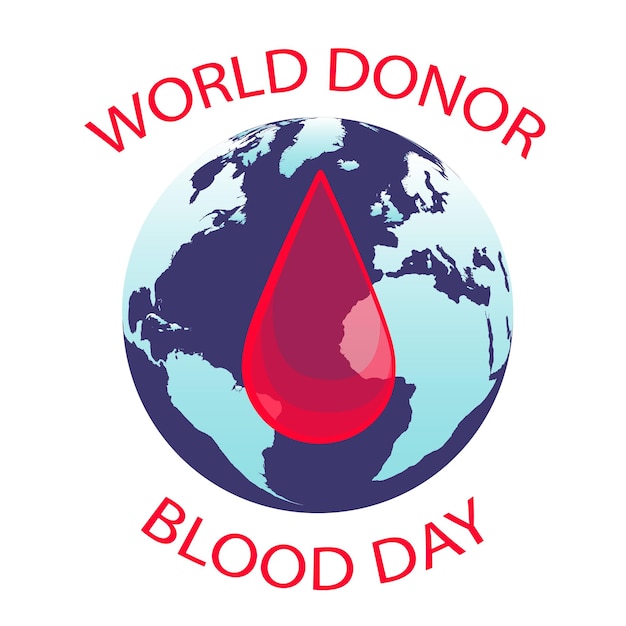 Vector illustration for World Blood Donor Day 14 June