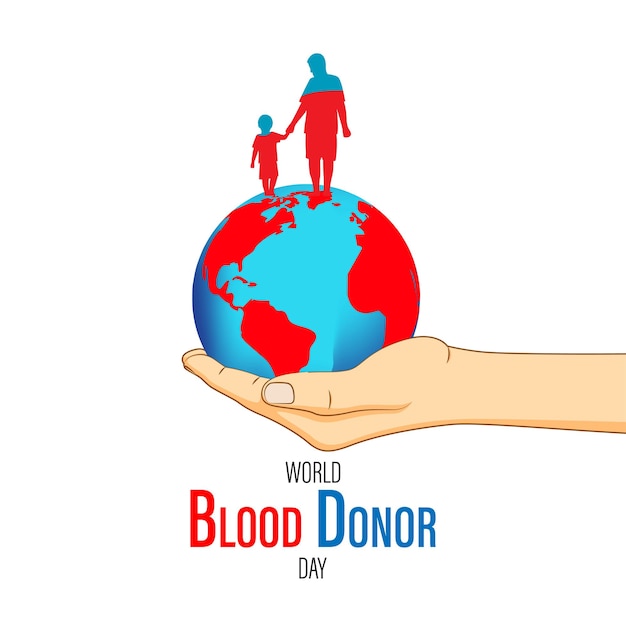 Vector illustration for World Blood Donor Day