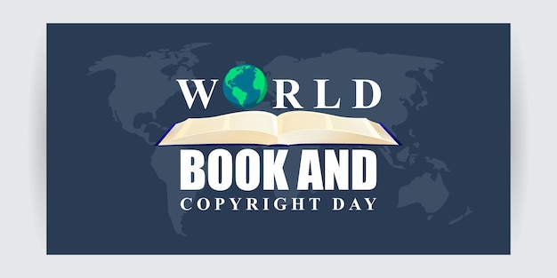 Vector illustration of World Book and Copyright Day social media feed template