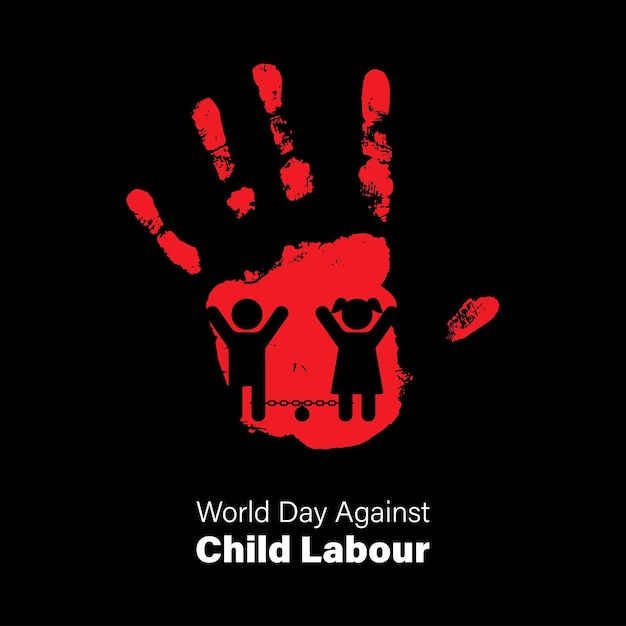 Vector illustration for World Day Against Child Labour