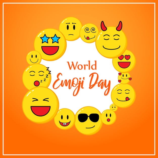 Vector illustration for World Emoji Day