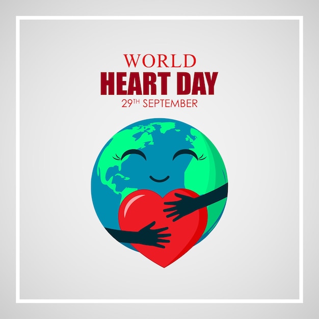 Vector illustration of World Heart Day banner