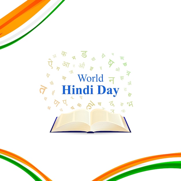 Vector illustration for world Hindi day