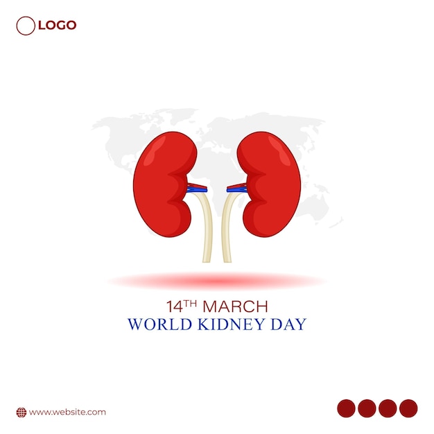 Vector illustration of World Kidney Day social media feed template