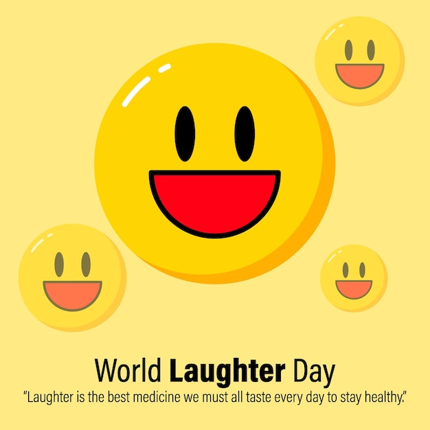 Vector illustration of World Laughter Day banner