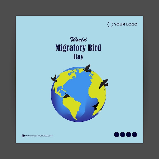 Vector illustration of World Migratory Bird Day 13 May