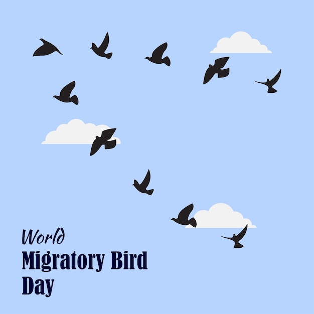 Vector illustration of World Migratory Bird Day