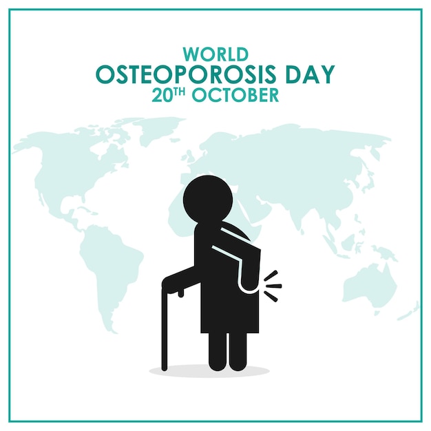 Vector illustration for world osteoporosis day banner