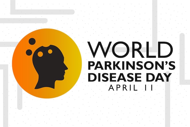 Vector illustration of World Parkinson's disease Day observed on 11th April Holiday concept Template for background banner card