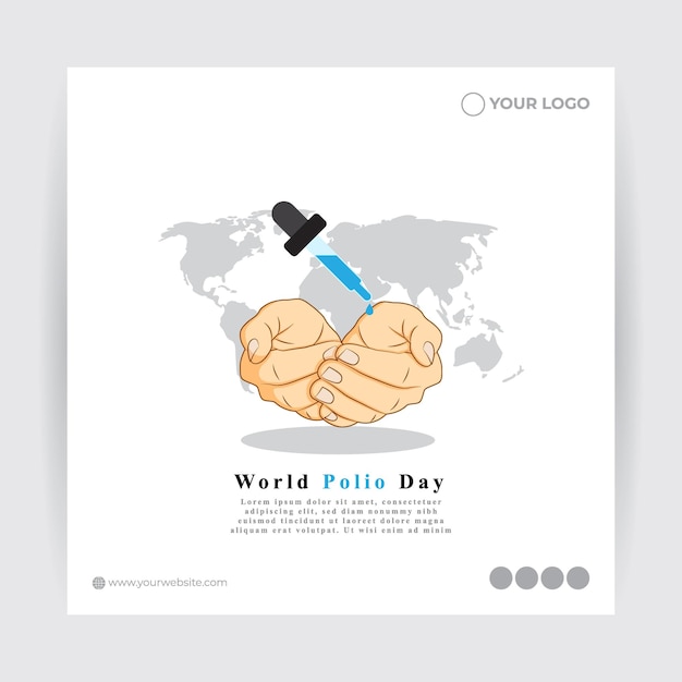 Vector illustration for world polio day banner