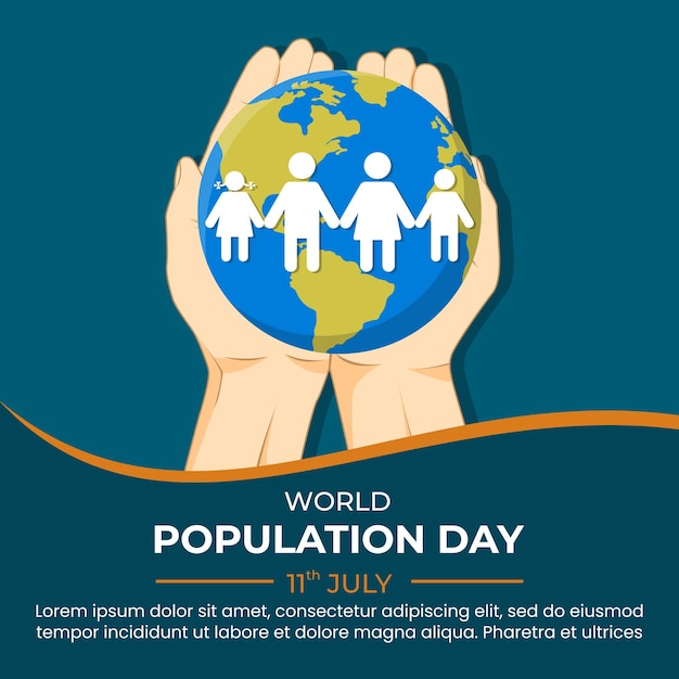 Vector illustration for world population day awareness