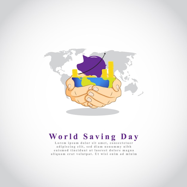 Vector illustration for World Savings Day banner