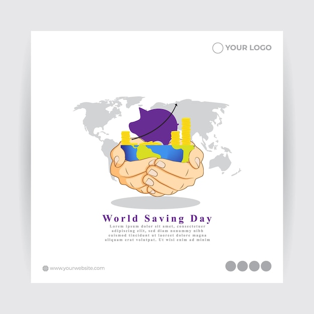 Vector illustration for World Savings Day banner