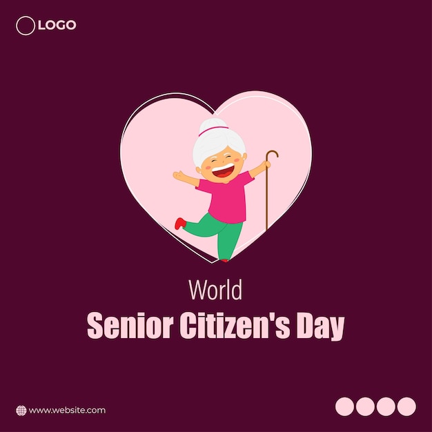 Vector illustration for World Senior Citizen's Day