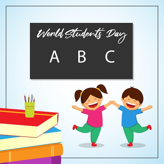 Vector illustration of World Students Day banner